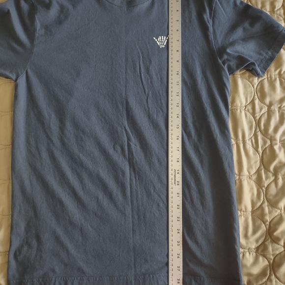 Fasthouse Men's Casual Slate Blue Tee with Graphic Design Back - Picture 6 of 6